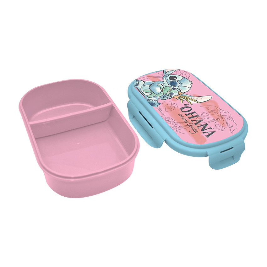 Lunchbox rectangulaire avec couvert Stitch Ohana   