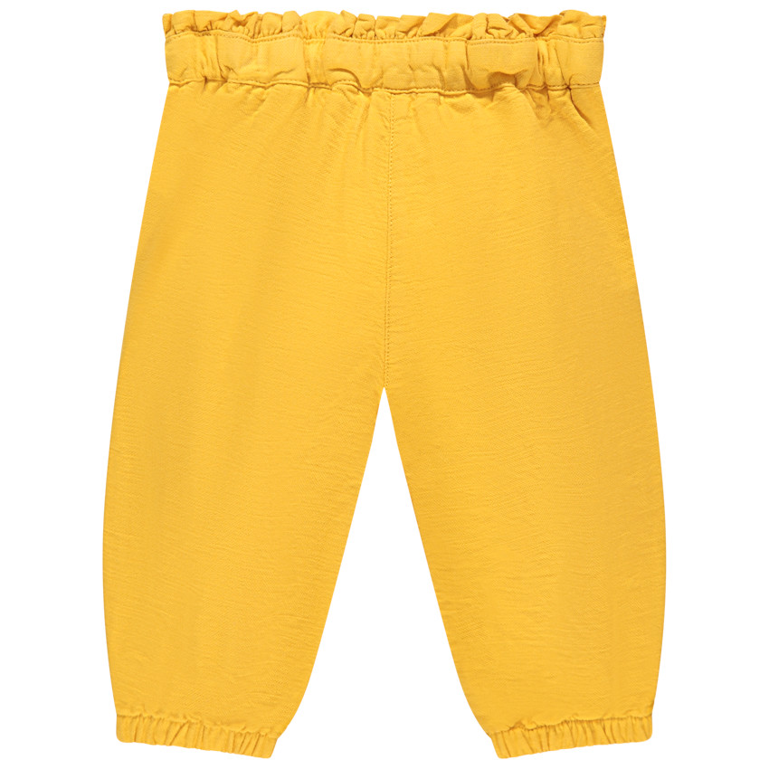 Pantalon boule en toile jaune