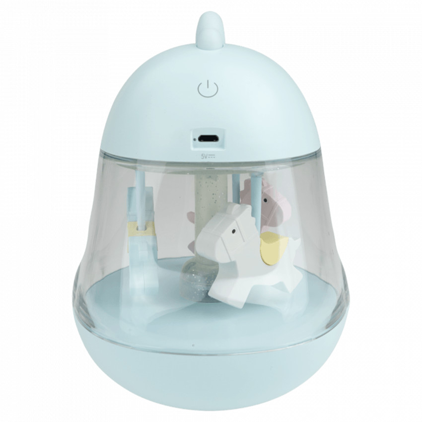 Veilleuse LED musicale Carrousel Bleu
