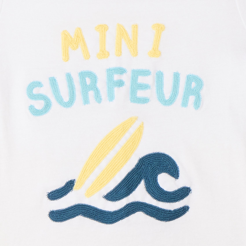 Ensemble 2 pièces t-shirt manches courtes + short imprimé surf pour bébé garçon 