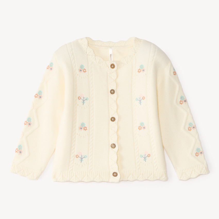 Gilet tricot bébé fille fantaisie 