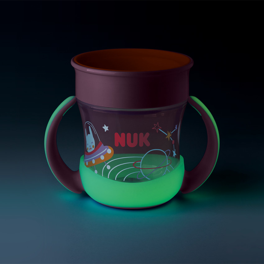 Tasse Mini Magic Cup nuit phosphorescente 160 ml - Rose - Rose (Nuk) - Image 1