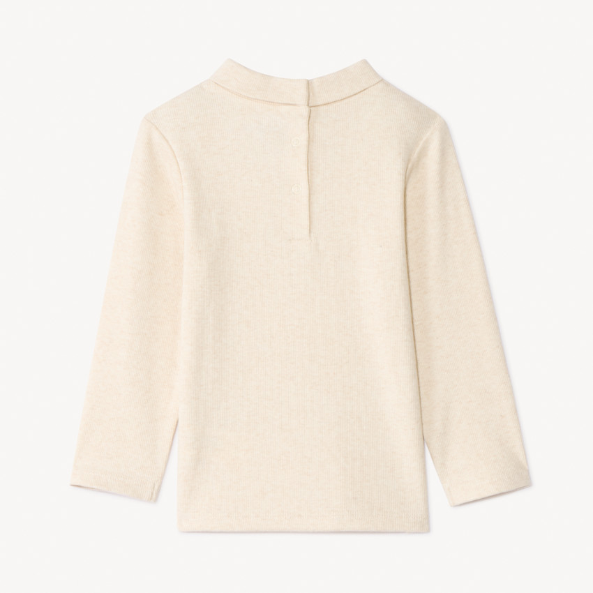 Sous-pull col roulé à message pailleté pour bébé fille 