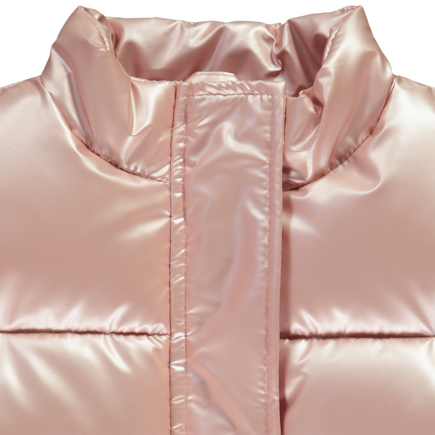 Doudoune sans manches matelassée effet satiné pour fille 
