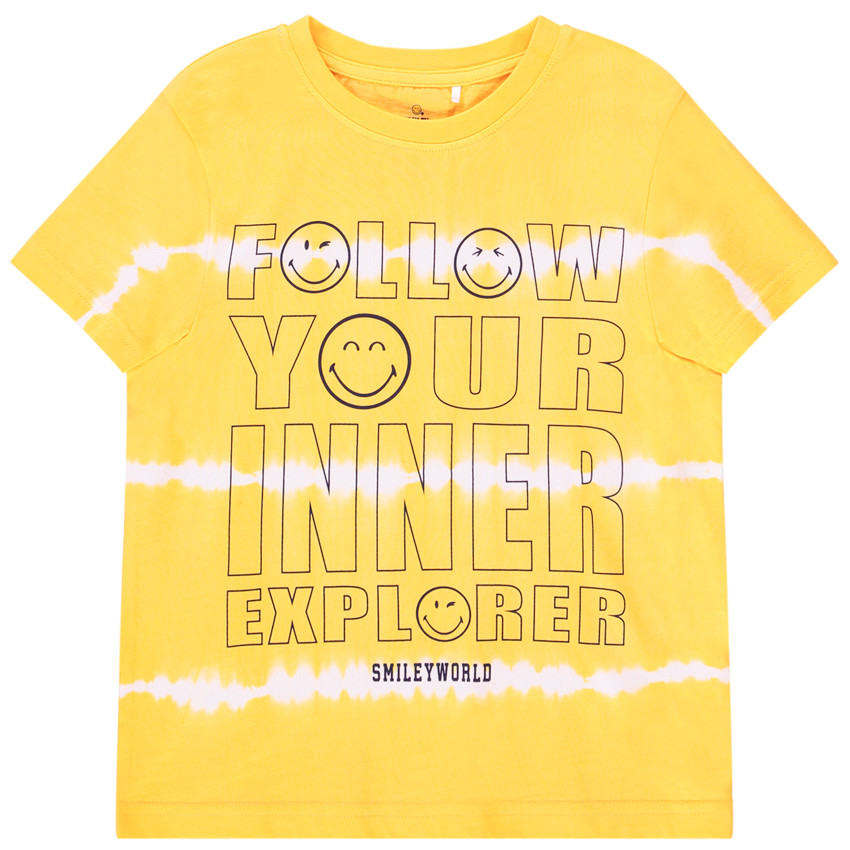 T-shirt manches courtes tie and dye SmileyWorld pour garçon 