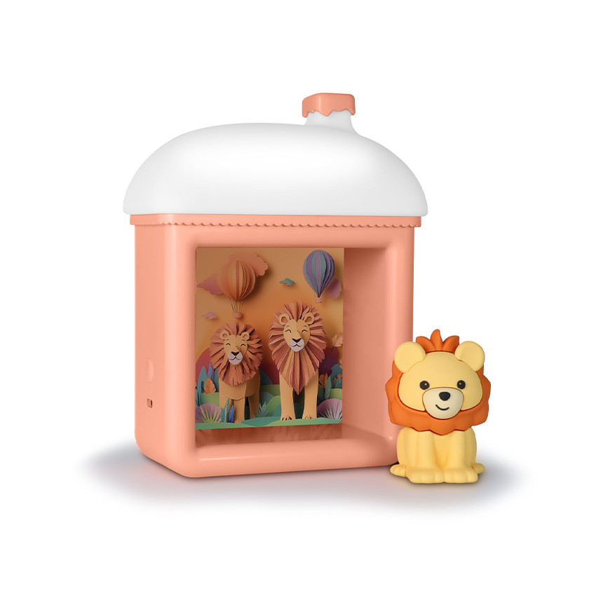 Veilleuse interactive La Tanière du Lion rose 