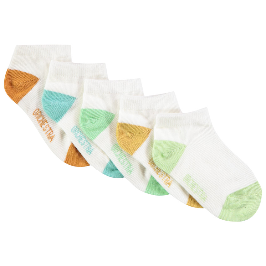 Lot de 5 paires de chaussettes bicolores pour bébé garçon 