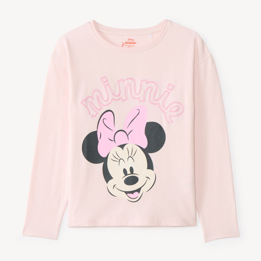 T-shirt fille manches longues print Minnie Disney