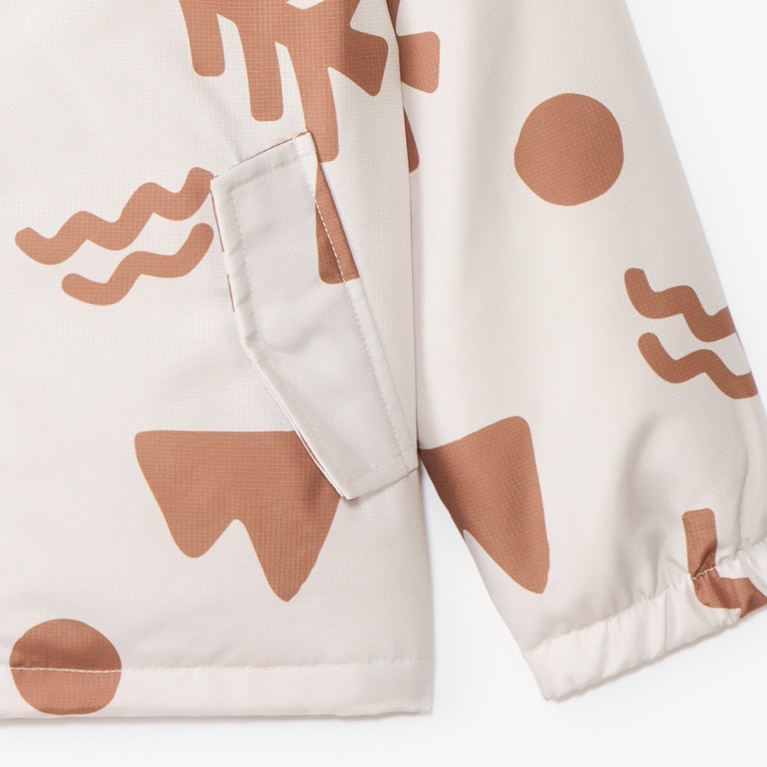 Coupe-vent à capuche garçon en ripstop motif graphique 