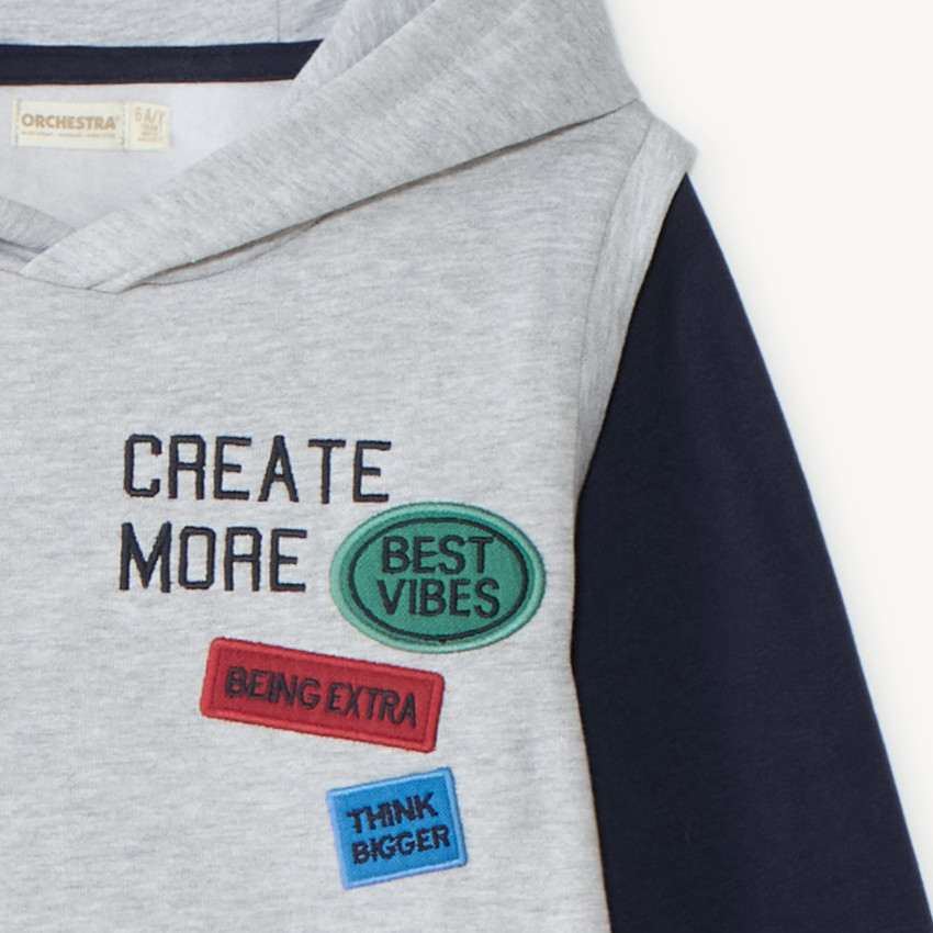 Ensemble jogging et sweat à capuche garçon colorblock 