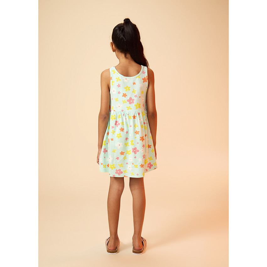 Robe à bretelles imprimé papillons pour fille 