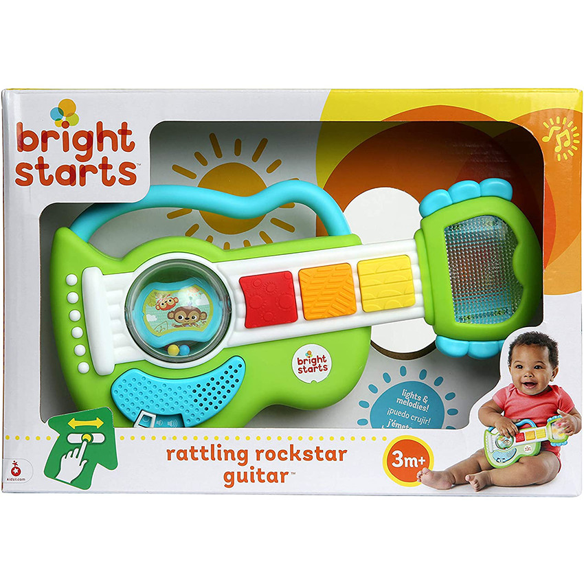 Jouet Guitare lumineuse Rattling Rockstar 6 Mélodies 
