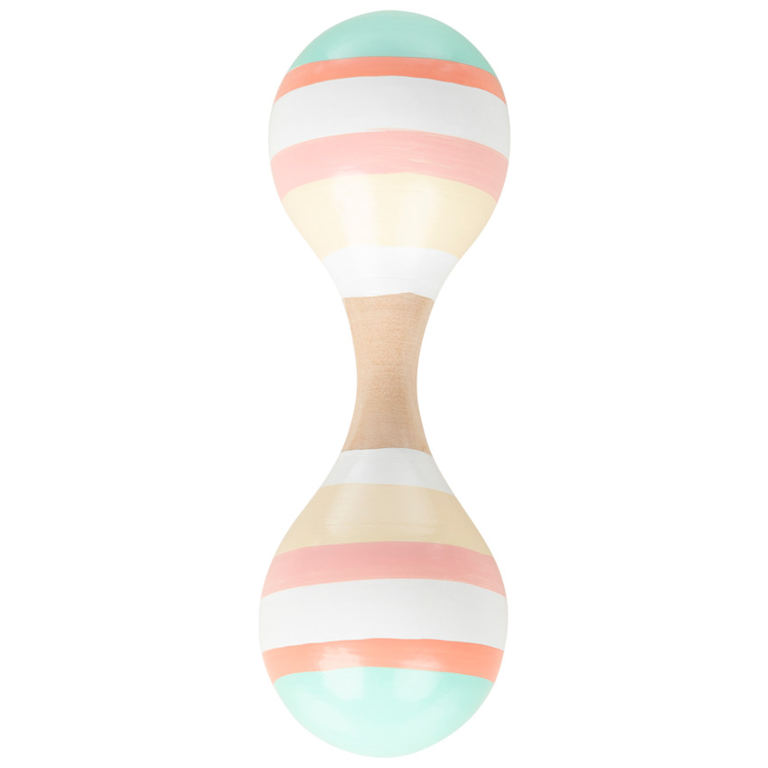 Petite maraca double en bois Crazy Colors 