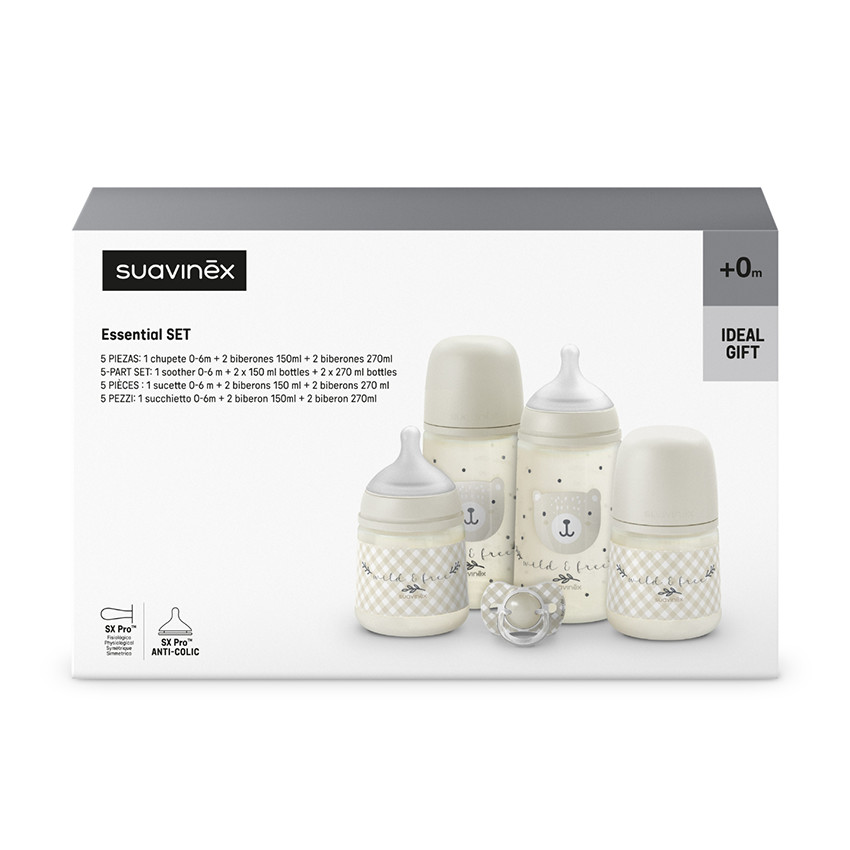 Coffret nouveau-né 5 pièces Wild&Free beige 