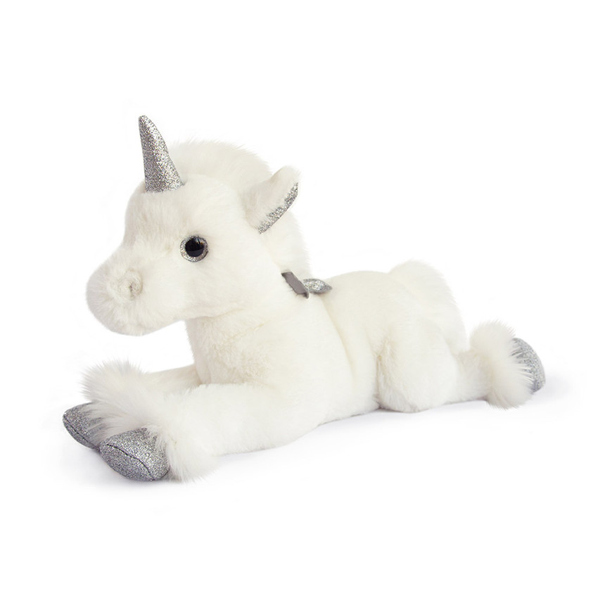 HISTOIRE D'OURS - Peluche licorne 35 cm - Argent - Argent