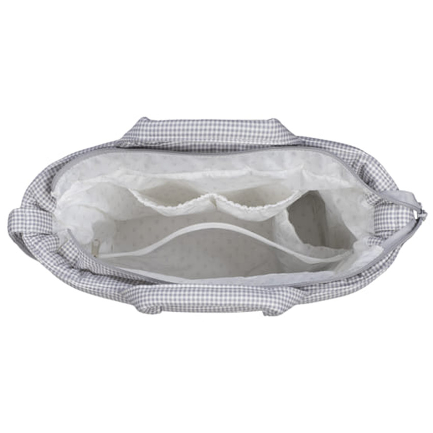 Sac à langer Little Bloom Vichy Gris 