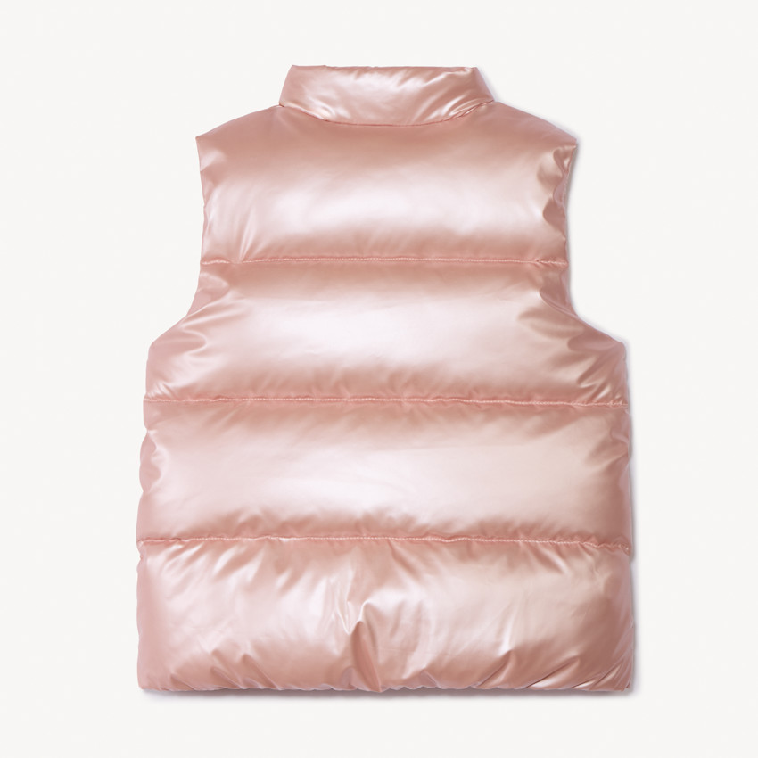 Doudoune sans manches matelassée effet satiné pour fille 