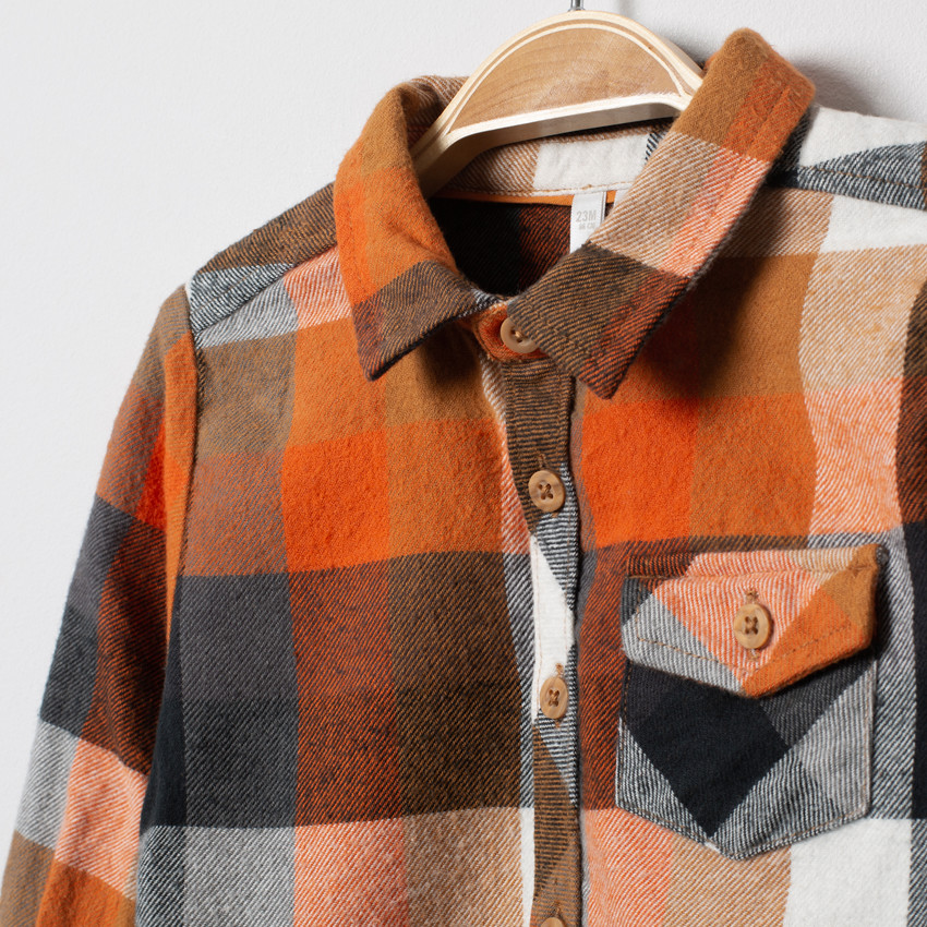Chemise manches longues à carreaux 