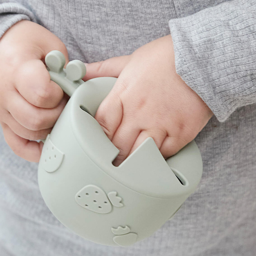 Lot de 2 tasses en silicone Deer Friends - Gris 