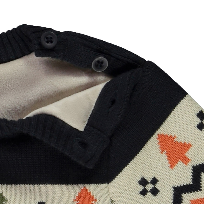 Pull en tricot print fantaisie pour bébé garçon 