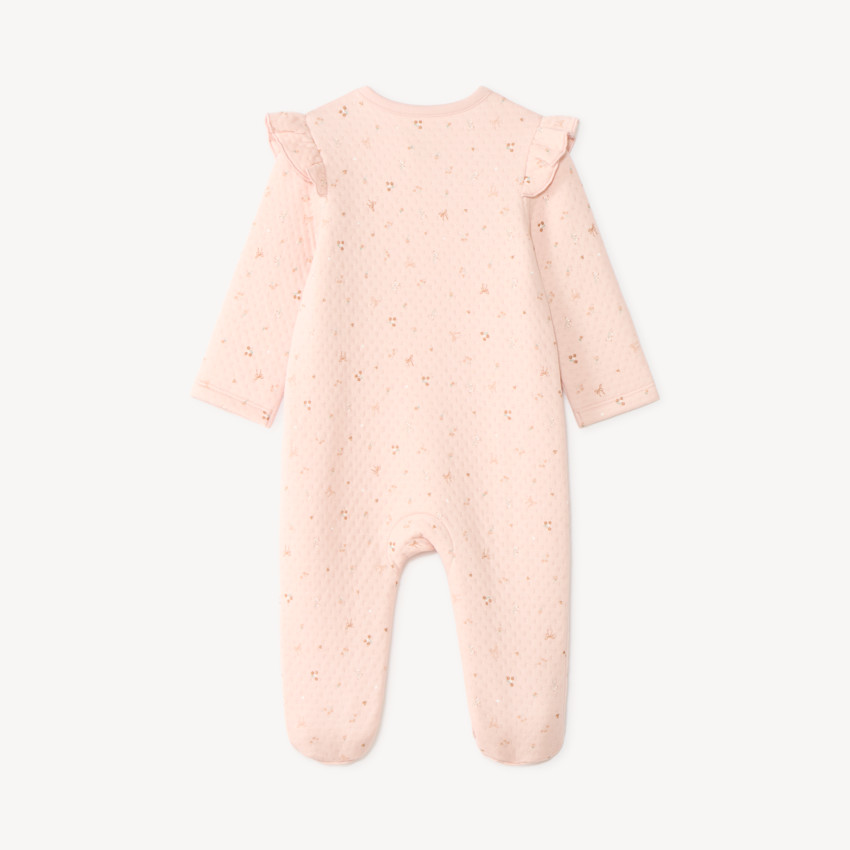 Dors-bien bébé fille matelassé à pression motifs fantaisie 