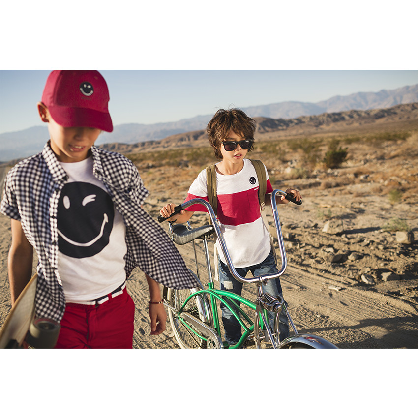 Junior - Chemise manches courtes en vichy 