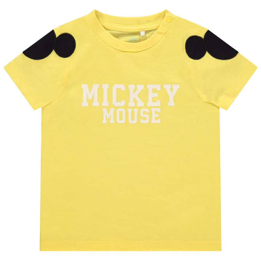 T-shirt manches courtes à sertis et texte Mickey Disney 