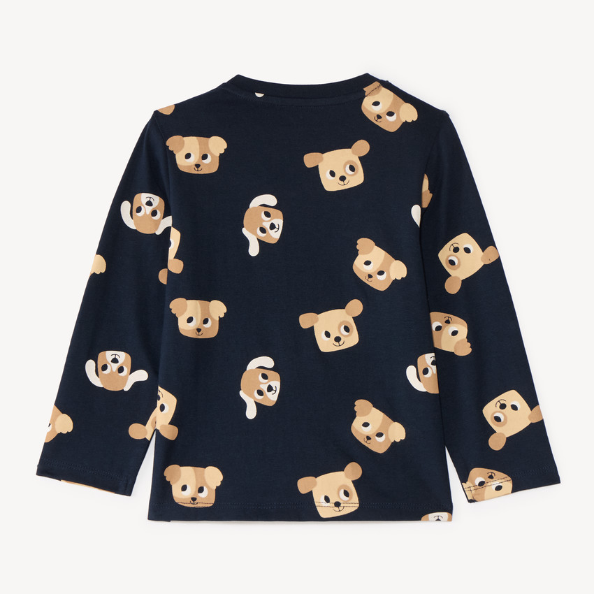 T-shirt manches longues bébé garçon imprimé animaux 