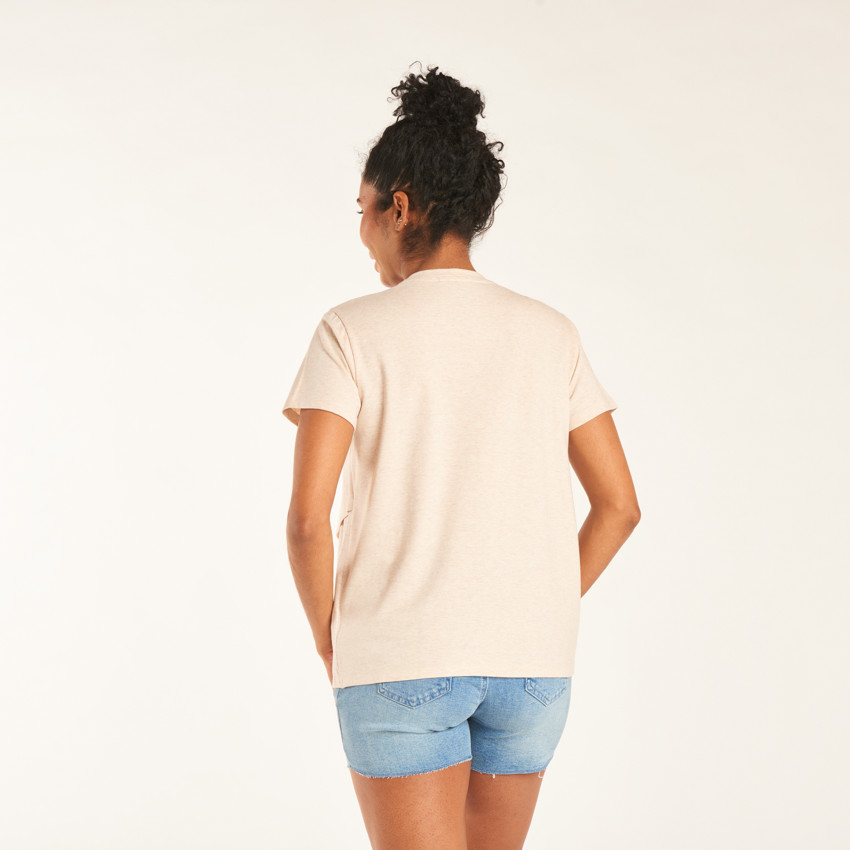 T-shirt manches courtes uni forme portefeuille d’allaitement 