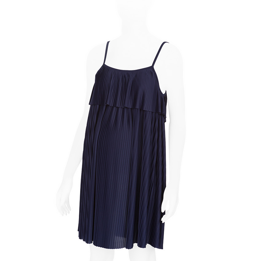 Robe de grossesse plissée et volantée 