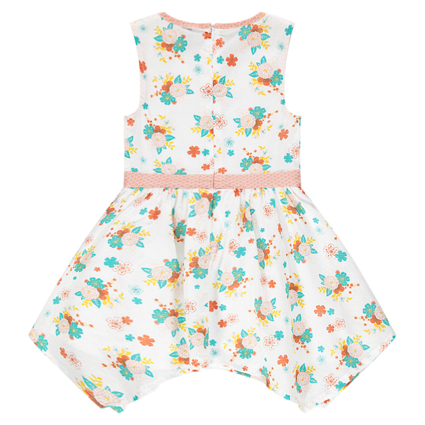 Robe fleurie en voile de coton 