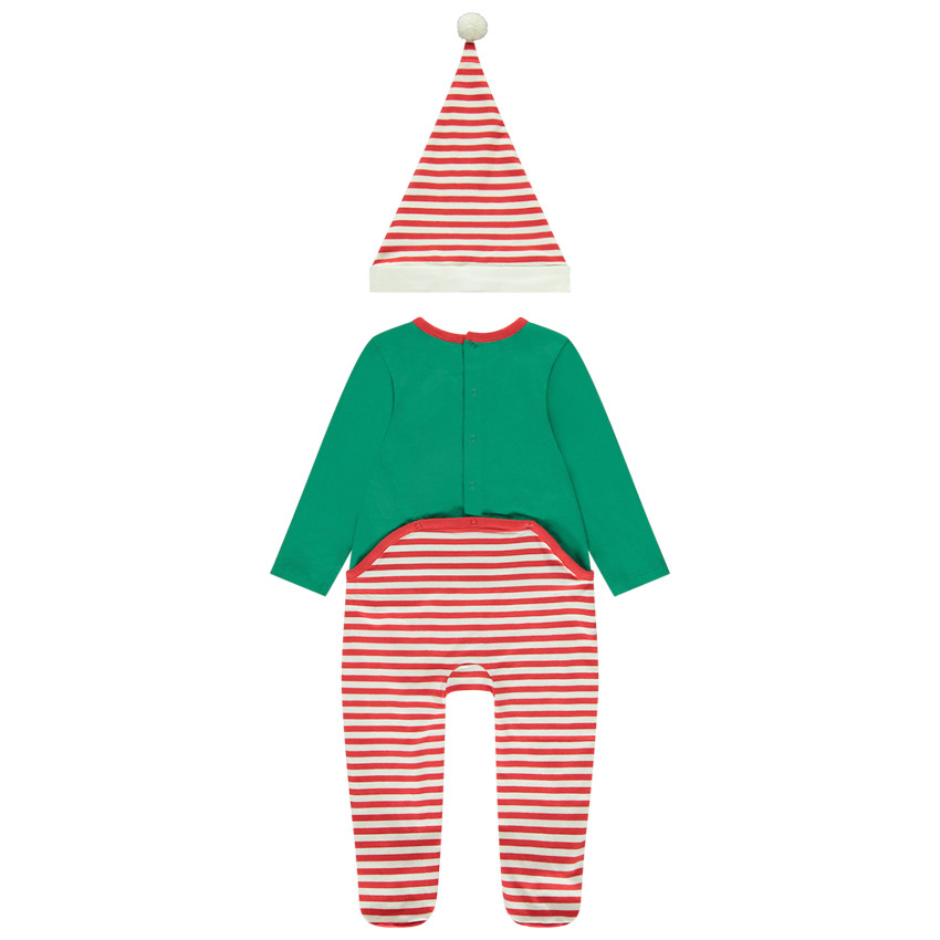 Dors-bien fantaisie lutin de Noël avec bonnet pour bébé  