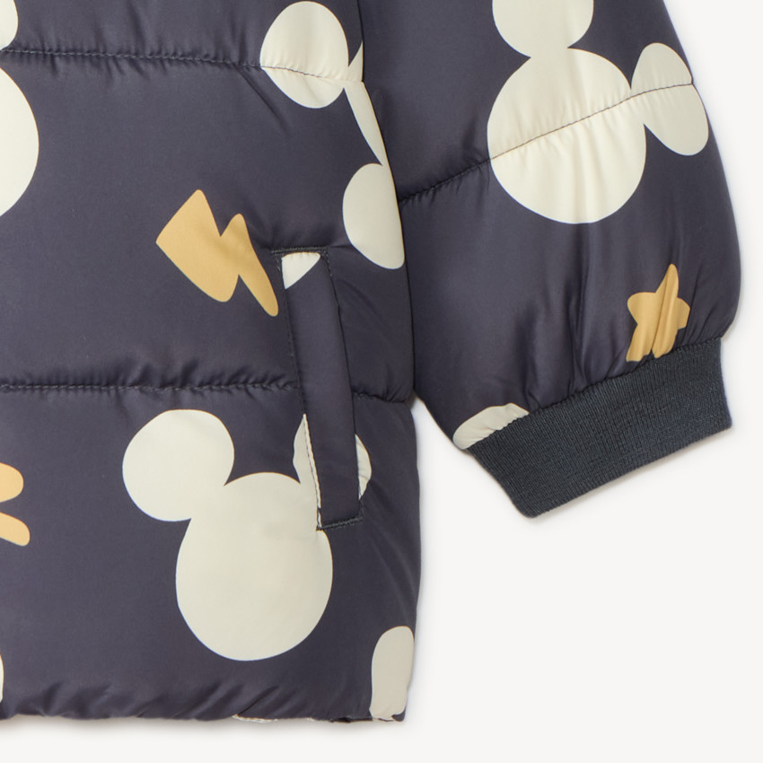 Doudoune bébé garçon avec capuche Mickey Disney doublée micropolaire 