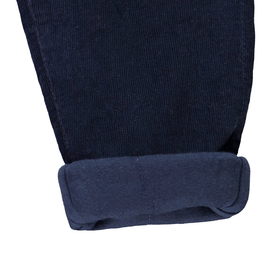 Pantalon uni en velours doublé et poches pour bébé garçon  