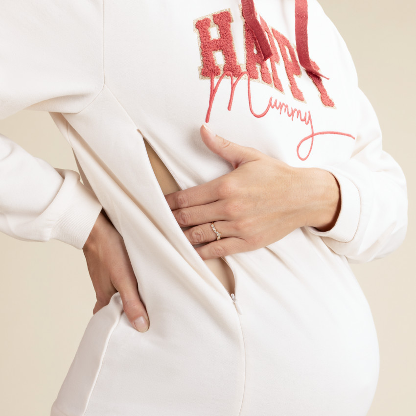 Sweat à capuche d'allaitement avec print fantaisie 