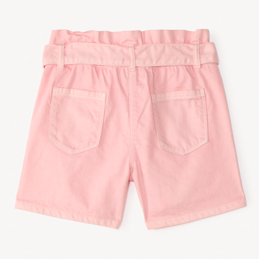 Short paperbag en denim pour fille 