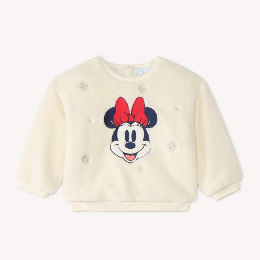 Sweat polaire oversize bébé fille Minnie Disney