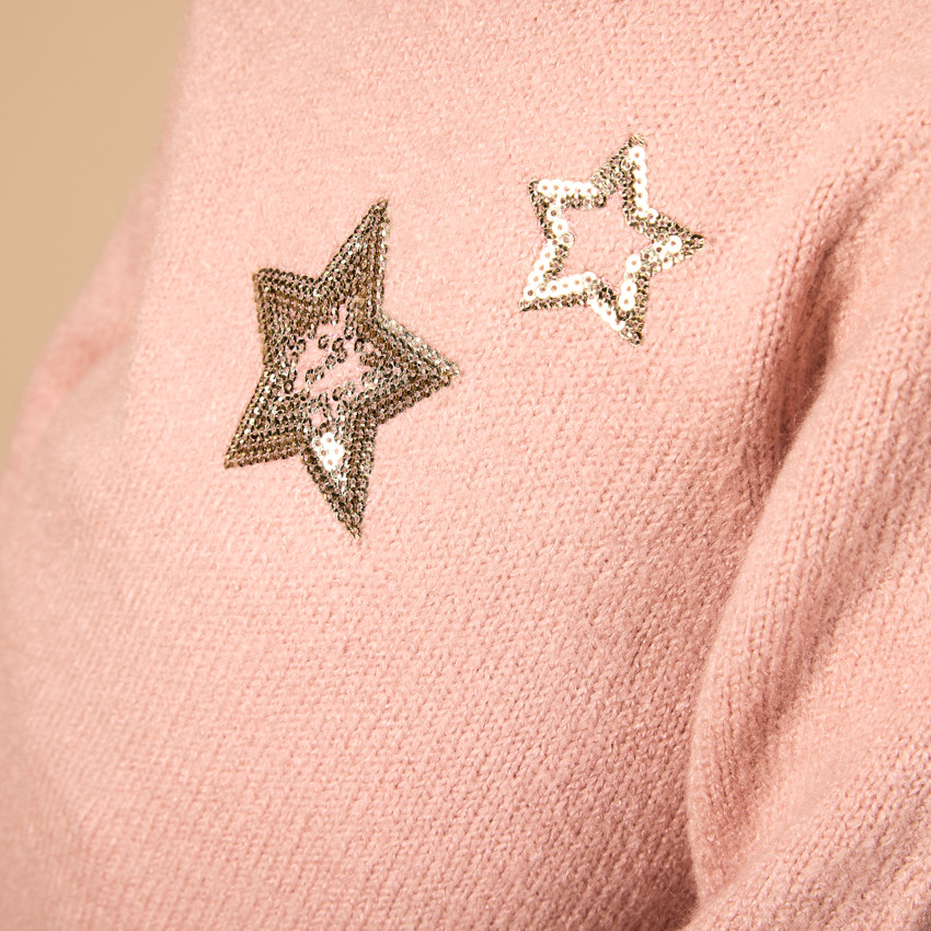 Robe en tricot avec étoiles en sequins fantaisie pour fille  