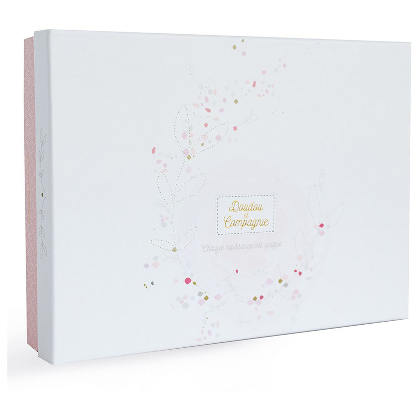 Coffret protège carnet de santé + peluche lapin  
