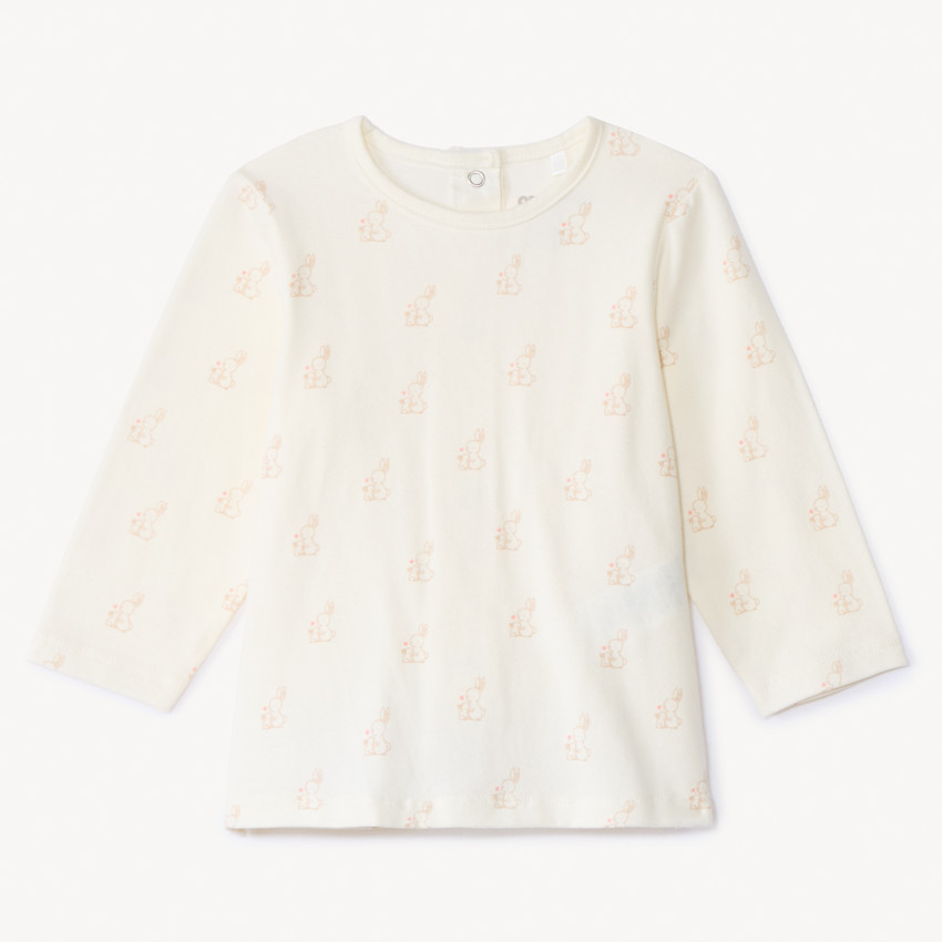 Ensemble 2 pièces avec salopette pointelle pour bébé fille 