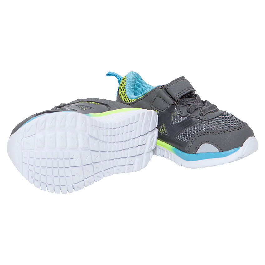 Baskets de sport basses avec lacets élastiqués et scratch 