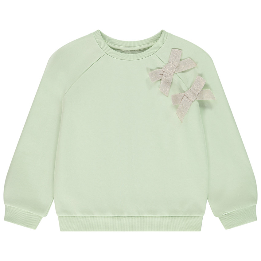 Sweat molleton oversize à gros nœuds pour fille 