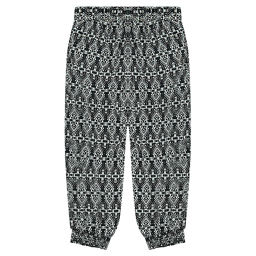 Pantalon loose fluide imprimé ethnique 