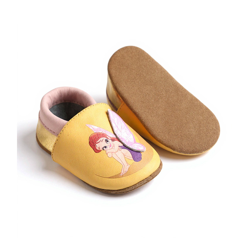 Chaussons bébé en cuir 12-18M Josée la fée jaune
