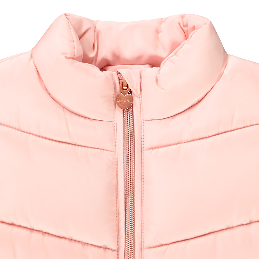 Doudoune sans manches rose pour enfant fille 