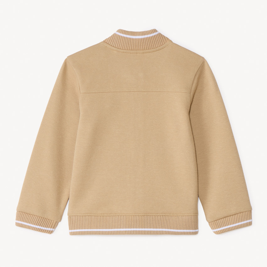 Gilet col teddy en piqué pour bébé garçon 