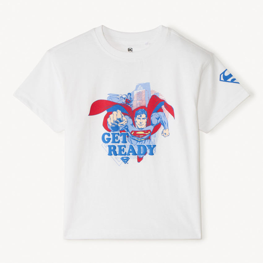 T-shirt manches courtes print Superman Warner pour garçon 