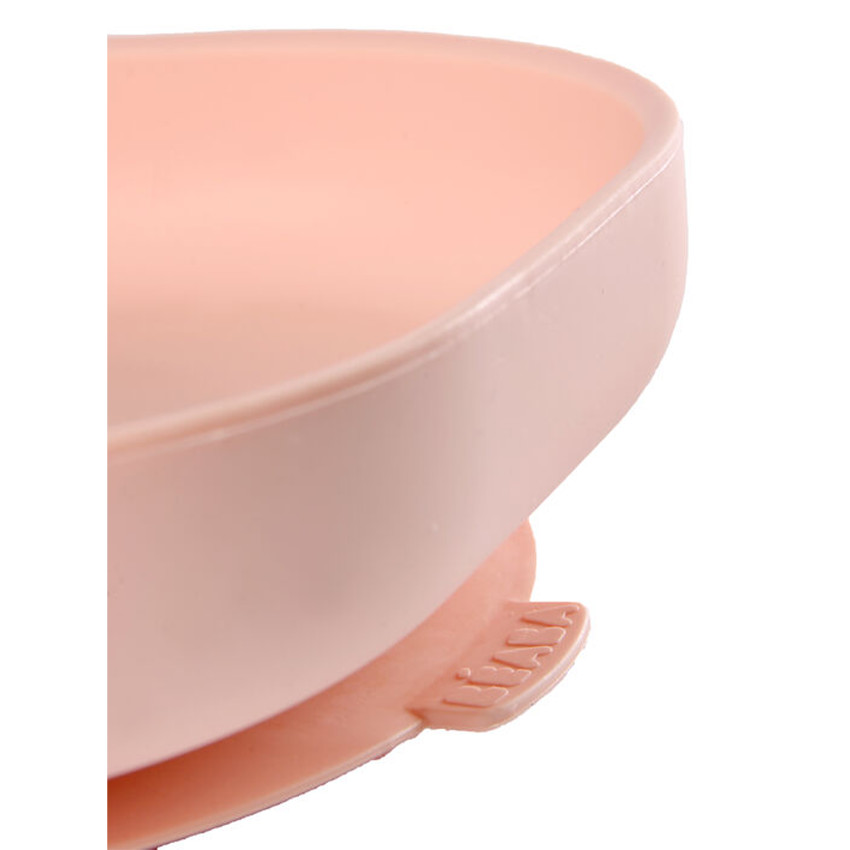 Assiette en silicone avec ventouse Rose - Rose (Béaba) - Image 1