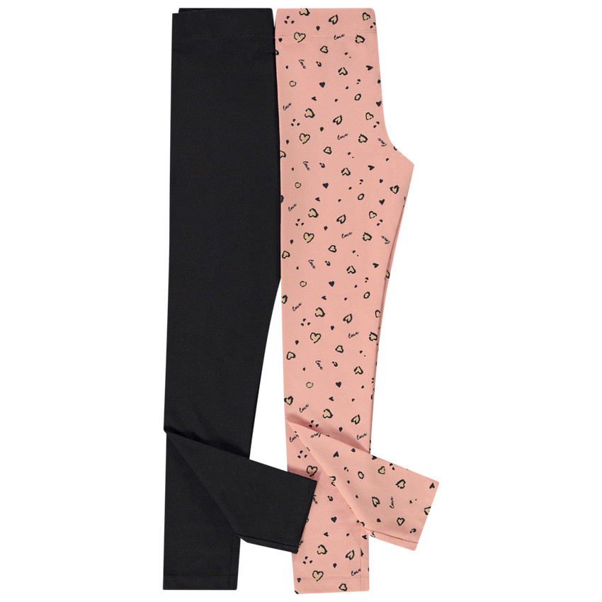Lot de 2 leggings en jersey pour fille 