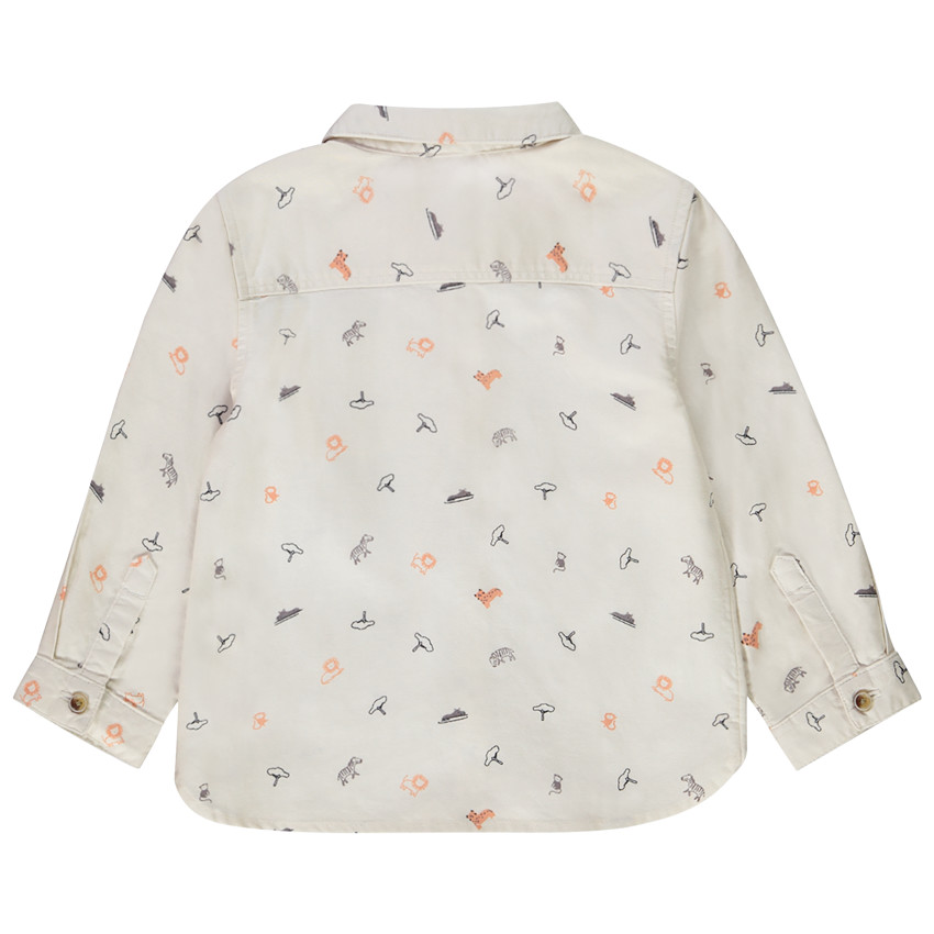 Chemise manches longues imprimé safari pour bébé garçon 
